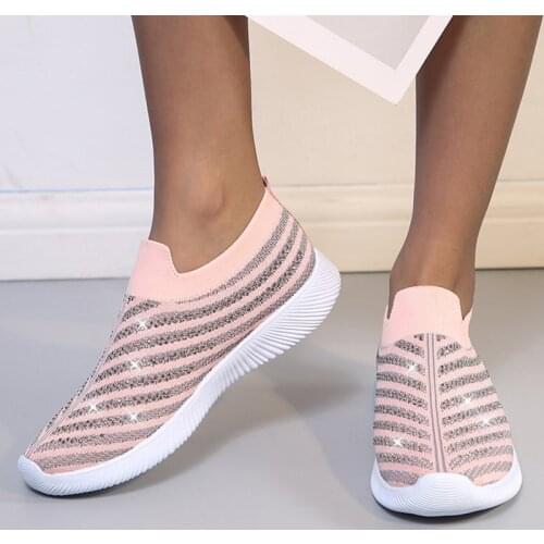 2021 Hot Women Vulcanize Shoes Women Shoes Slip On Women Sneakers Basket Femme Sock Shoes Women Flats Tenis Shoes