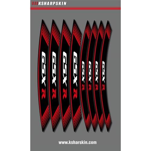 Motorcycle sticker stripe logo tire decoration inner edge reflection wheel decal for suzuki gsx-r