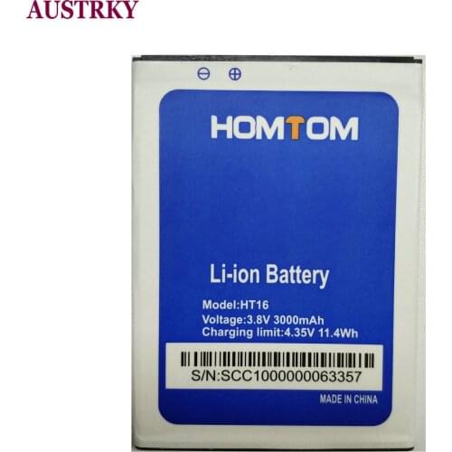 New 3000mAh HT16 Battery For Homtom HT16 PRO Mobile Phone In stock Tracking code