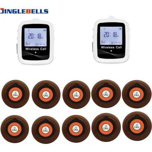 Wireless Calling System Watch Receiver White Long Distance Pager Transmitter for Restaurant Hotel Hospital