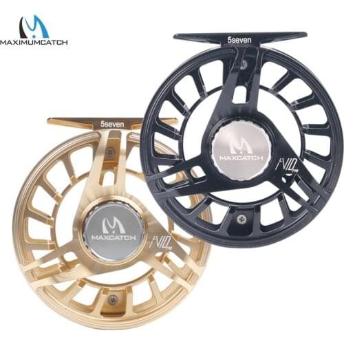 Maximumcatch AVID PRO 3-9wt Super Large Arbor Fly Fishing Reel CNC Machined 6061T6 Aluminum Light Weight Fly Reel