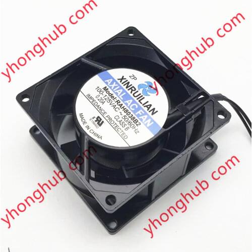 Xinruilian RAH8038B2 AC 100/125V 0.20A 80x80x38mm 2-Wire Server Cooling Fan