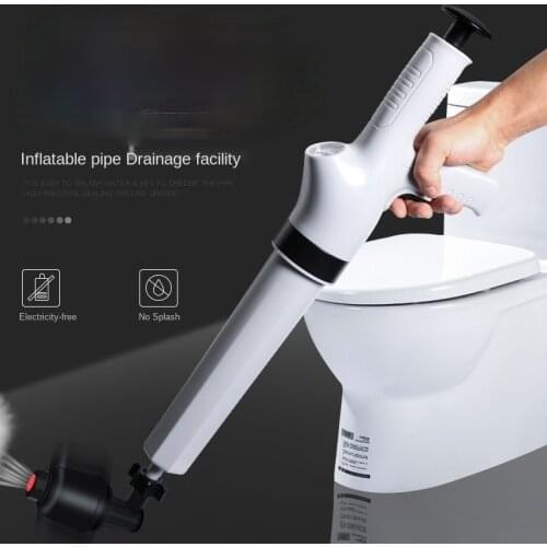 Household Toilet Dredge Sewer Dredger Pipe Toilet Block Dredge High Pressure Floor Drain Dredge with Manual Booster Tools