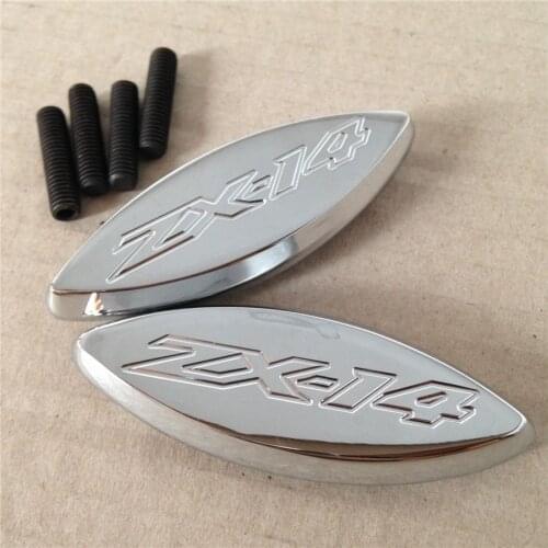 Motorcycle Mirror Block Off Base Plates For Kawasaki Ninja ZX-14/ZX14 ZX-14R/ZX14R ZX1400 2006-2014 Chrome