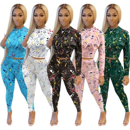 Women Two Piece Tracksuits Fall Spring Long Sleeve Sweatshirt and Skinny Pants Set Conjuntos Vestido Ropa Mujer Vetement Femme