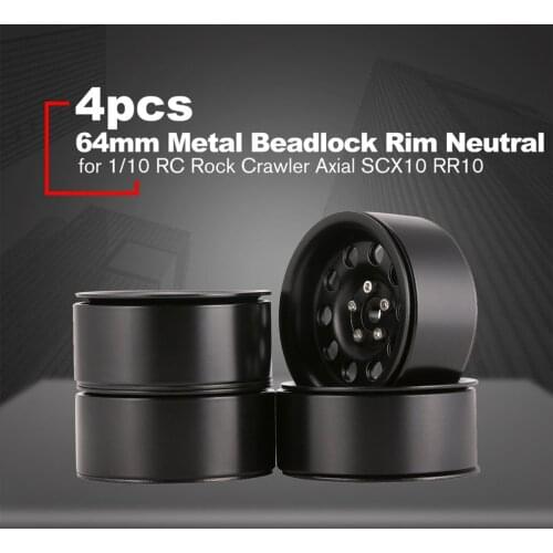 4Pcs 2.2 Inch Metal Beadlock Rim For Axial SCX10 1/10 RC Rock Crawler RC Car Model Spare Parts Accessories