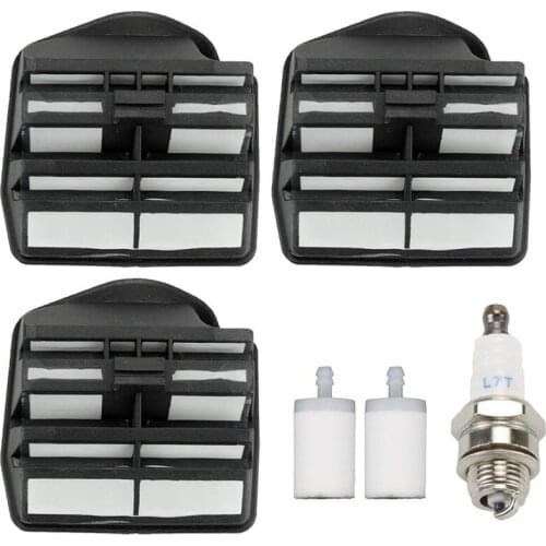 544 08 08 02 Air Filter Fuel Filter with Spark Plug Fit for 445 445E 450 450E Chainsaw for Zama C1M-EL37B 506450401