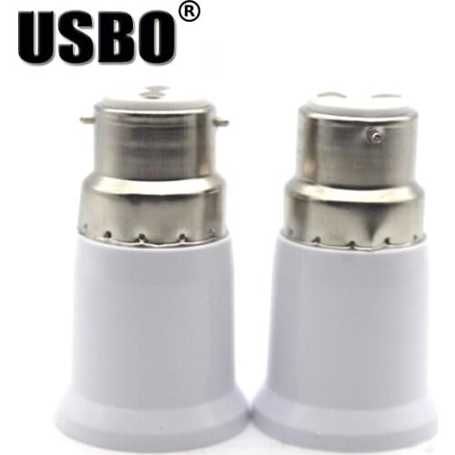 B22-E27 White 6A 220V Extended Conversion Lamp Holder Switch card mouth to screw mouth Environmental Protection PBT Material