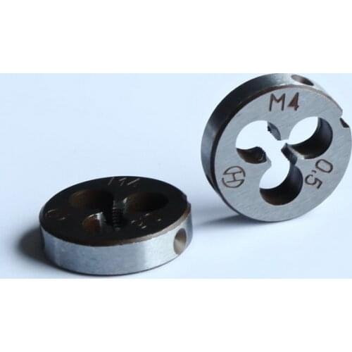 Free shipping of 2PCS 9SiCr made M4.5*0.5/0.75 right hand manual dies for DIY steel iron aluminum workpiece outer threads maker