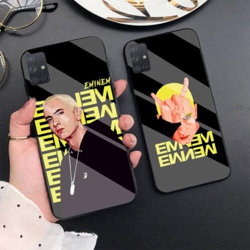 Rapper Marshall Mathers Eminem Phone Case For Samsung S6 7edge 8 9 10e 20plus S20 Ultra Note8 9 10pro A72018 Tempered Glass
