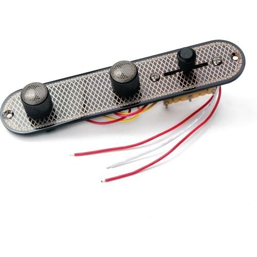 Black 3 Way Wired Loaded Prewired Control Plate Harness Knobs for TL Tele Telecaster Guitar Parts