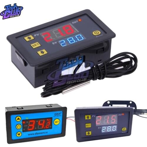 W3230 W3231 AC 110V-220V DC12V 24V Digital Thermostat Temperature Controller Regulator Control Switch Sensor Meter LED Display