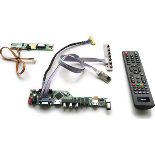 DIY kit LVDS 30-Pin display universal controller drive board 1680*1050 VGA+AV+USB For LP154W02/LP154WE2 screen panel 1CCFL