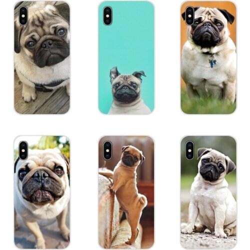 For Apple iPhone X XR XS 11Pro MAX 4S 5S 5C SE 6S 7 8 Plus ipod touch 5 6 Accessories Phone Shell Covers Pug In Mirror