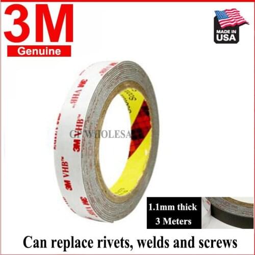 3M 4941 VHB Double Sided Tape 30mm width * 1.1mm thick Gray Can Replace Mechanical Fasteners or liquid 3 Meters/roll