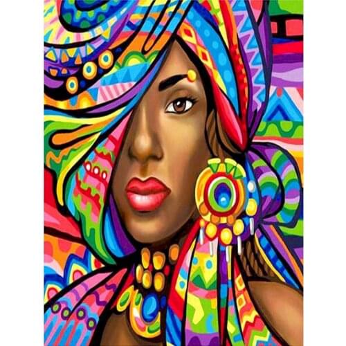 GATYZTORY 5D Diamond Art Painting Kits Portrait Woman 5D DIY Diamond Embroidery Sale Flowers Rhinestones Mosaic Decor For Home