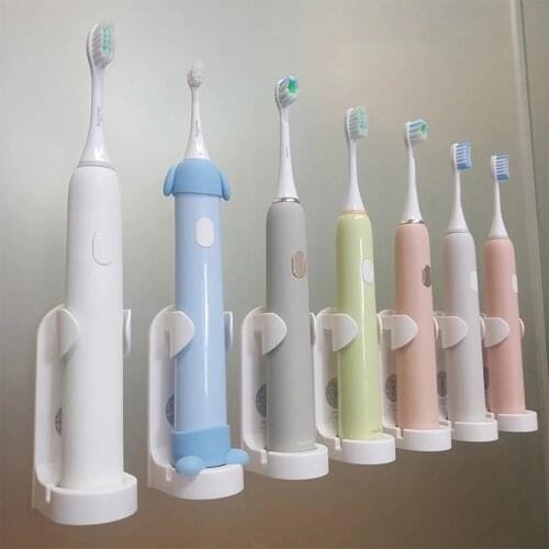 Hot Sale1PC Toothbrush Stand Rack Organizer Electric Toothbrush Wall-Mounted Holder Space Saving Bathroom Accessories
