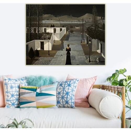 Canvas Citon Landscape with Lanterns,1958 Wall Art Printed Pictures Poster Paintings Home Decoration Modular Living Room Frame