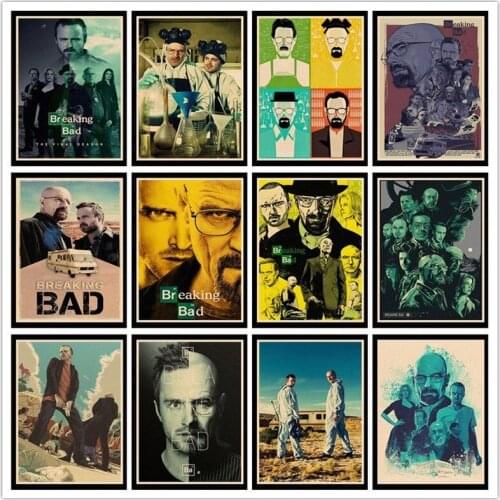 Perfect JL Breaking Bad Vintage Posters For Home/Bar/Living Decor kraft Paper high quality poster wall sticker HBA32