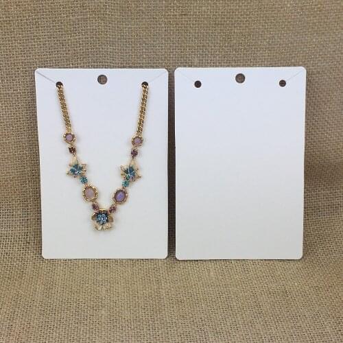 50 pcs 15x10cm rectangular kraft paper Large Necklace card DIY jewelry display card blank jewelry packaging card