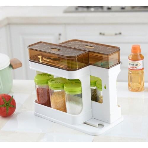 Condiment Jar, Kitchen Utensils, Bottle, Seasoning Box, Salt Tank Set, Household Plastic Box