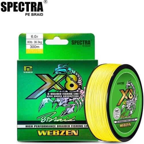 Brand W8 Fishing Line 300M 8 Strands Braided Fishing Line Multifilament PE Line 15-100LB