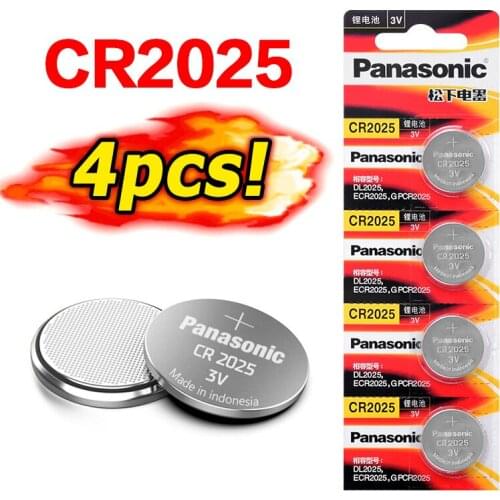 4Pcs/LOT Panasonic Original cr 2025 3V Lithium Coin Battery cr2025 Button Cell Batteries For Watch Calculator Weight Scale