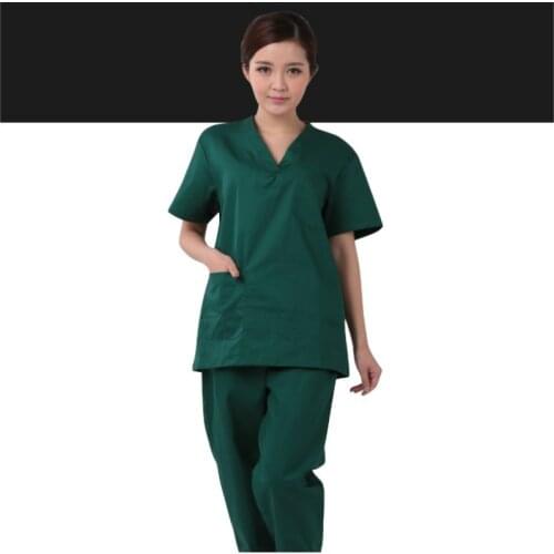 Wash clothes short sleeve cotton Separate suit for men and women Operating clothes isolation clothes doctor wear summer clothes