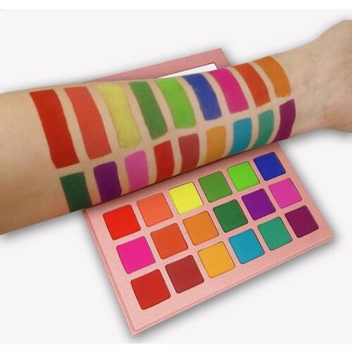 18Colors Eyeshadow Palette Matte Maquiagem Profissional Completa Bright Shimmer Makeup Pallete Long Lasting Eye Shadow Palette