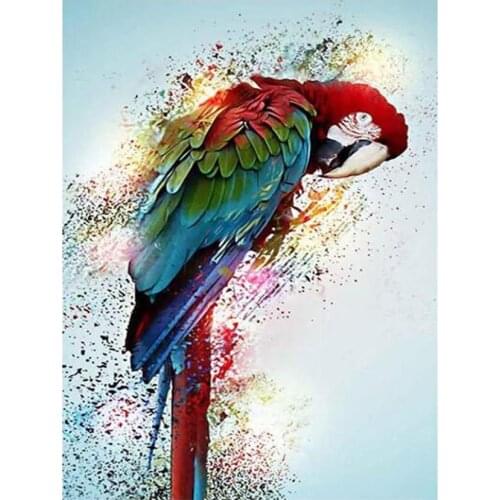 Full square diamond painting parrot bird embroidery mosaic stickers diamond dotz rhinestone picture puzzle drawing wall decor
