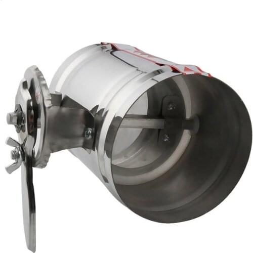 Durable manual air duct damper HVAC air duct valves air damper pipe valve 100-300 mm diam stainless steel modulating air volume