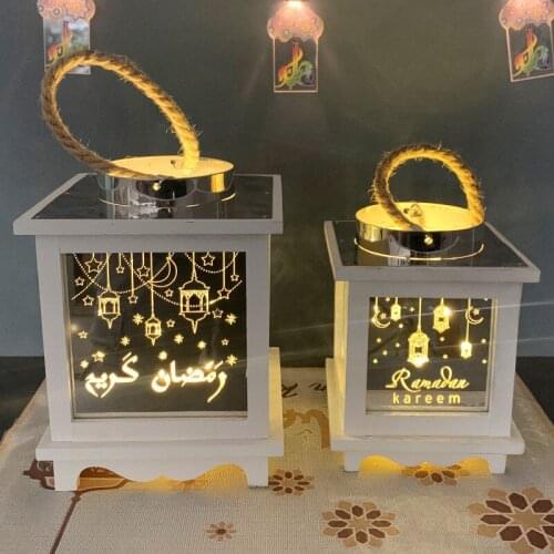Ramadan lantern Eid Eid wooden wind lantern handicraft Arabian lantern Muslim festival