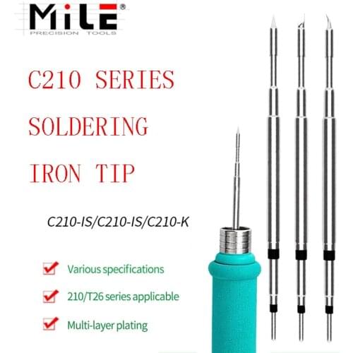 RL-C210 Series Soldering Iron Tips for Jabe JBC C210 Sugon T26 Soldering Handle Oxygen-Free Copper Electronic Welding Iron Tip