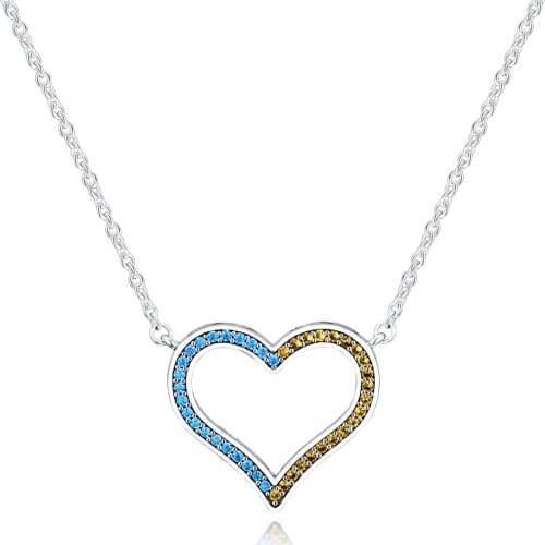 Lavish Heart Necklaces 100% 925 Sterling Silver Jewelry Free Shipping
