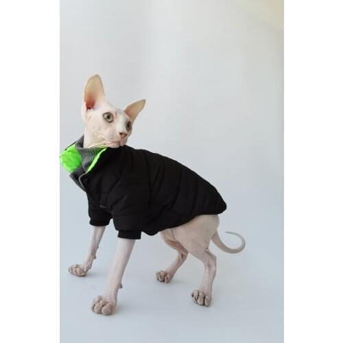 Warm and velvet cotton coat Sphinx hairless cat German pet clothes