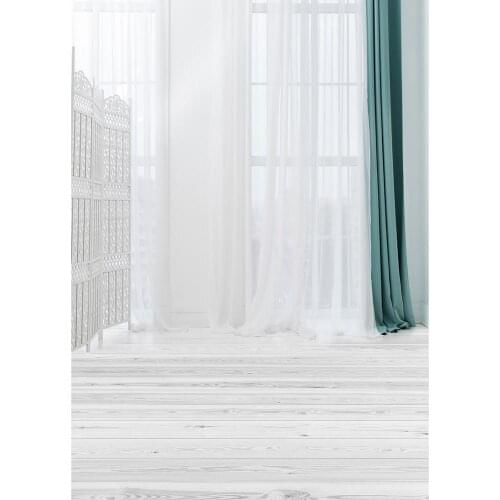 Photo Background Curtain White Screen Wooden Floor Vinyl Backdrop Photography Props for Portrait Children Baby Toy Photobooth