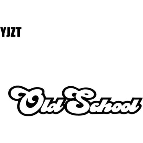 YJZT 18CM*4.1CM Old School Vinyl Decal Decorate Car Sticker Black Silver C10-01099