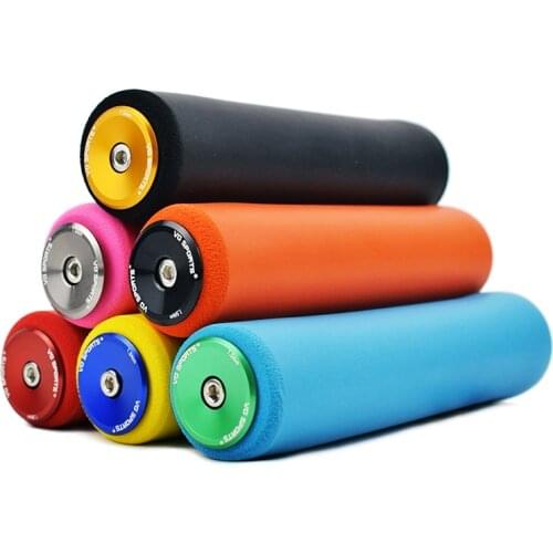 1pair Soft Bicycle Handle Bar Grips Cycling Bike Grips Silicone Anti-slip Handlebar Anti-skid Shock-absorbing with End Plugs