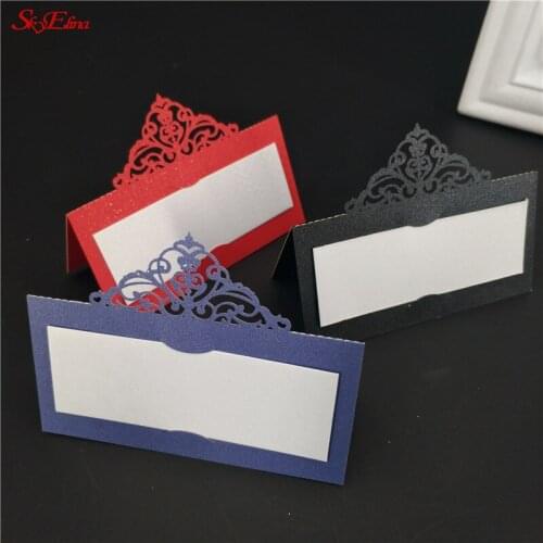 10/50/100pcs Number Name Card Vintage Wedding Decorations Table Seating Numbers Party Laser Cut Place Party Favors Gift Card 5z