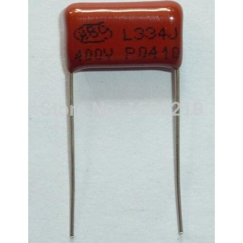 100pcs CBB capacitor 334 400V 334J 0.33uF 330nF P15 CL21 Metallized Polypropylene Film Capacitor
