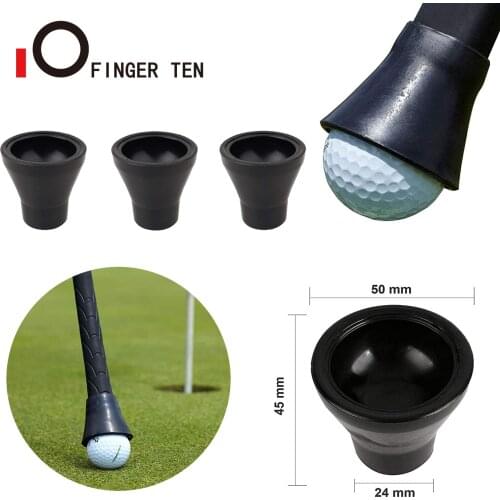 12 Pcs Druable Golf Ball Retriever Pick Up Suction Cup Sticks on Putter 50x45cm Golfer Black Accessories Drop Shipping