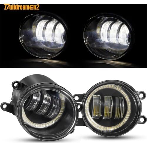 2 X Car Angel Eye Fog Light LED Lens Fog Daytime Running Lamp DRL For Scion tC xA Pontiac Vibe Subaru Dex Daihatsu Coo Materia
