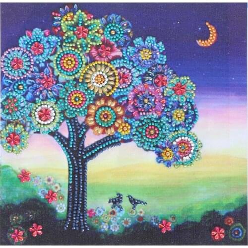 5D diamante pintura forma especial diamante bordado color árbol pegatinas rhinestone DIY punto de cruz mosaico hecho a mano