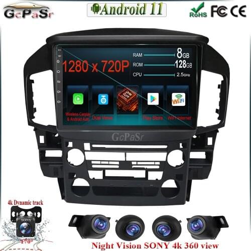 6G+128G 9'' Android 11 Carplay for Lexus Rx300 Toyota Harrier 1998 Video Speler Navigatie Gps Carplay