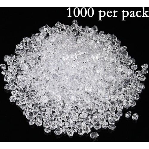 Acrylic Crystal Ice Rock Stones For Aquarium Vase Gems Phone Case Decor 1000Pcs