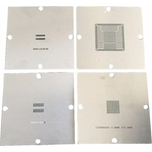 Free shipping! BGA Reballing Stencil 80*80 90x 90mm PS4 Stencil CXD90025G CXD90026G K4G41325FC DDR5 512ram K4B2G1646E DDR3