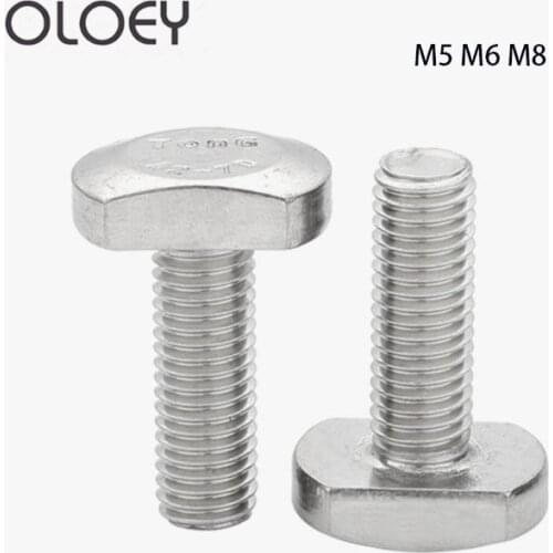 Free Shipping High Quality GB37 Stainless Steel T Bolt T Screw M5/M6/M8 Good T Screw Square Bolts