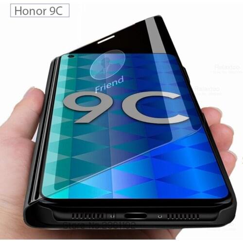 Honor 9c case smart mirror flip case on For Huawei Honor 9C 9 C C 9 Honor9C AKA-L29 phone case Honor 9C Case Honor9C Cover