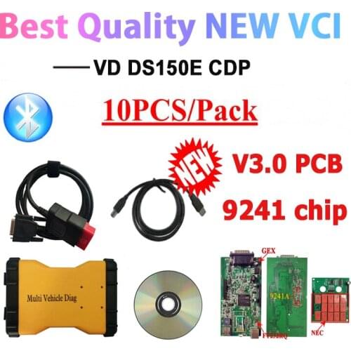 DHL 10pcs/Lot Newest 2017.3 R3 VD DS150E CDP Multi Vehicle Diag for delphis obd2 cars trucks Scanner Auto diagnostic MVDIAG