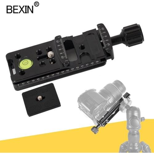Camera slide track clamp dslr quick release clamp dual use camera clamp for camera tripod area with quick shot plate 50mm